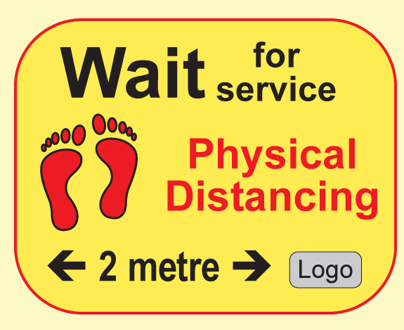 Floor Sign for Covid-19 Social Distancing