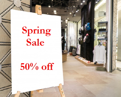 display sign on easel