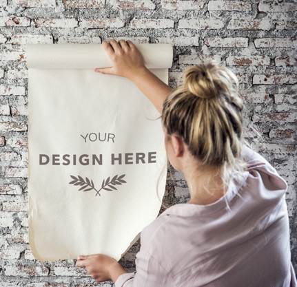 wall paper art display